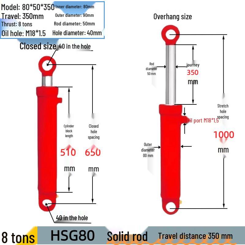 

Cloud Rudder HSG Series Double-Acting Hydraulic Cylinder