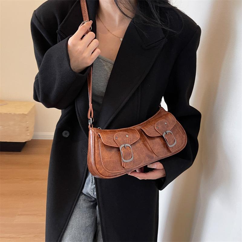 

1688 luggage strictly selected store texture niche bag women s fashion women s shoulder underarm bag Xiaoxiangfeng baguette bag