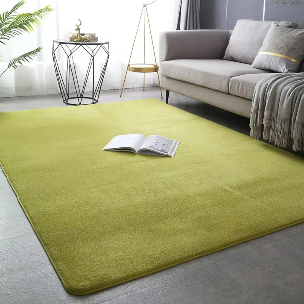 Minimalist Solid Color Carpet Living Room Decor Sofa Rug Bedroom Bedside Sofa Rug Lounge Coffee Table Floor Mat Home Apartment