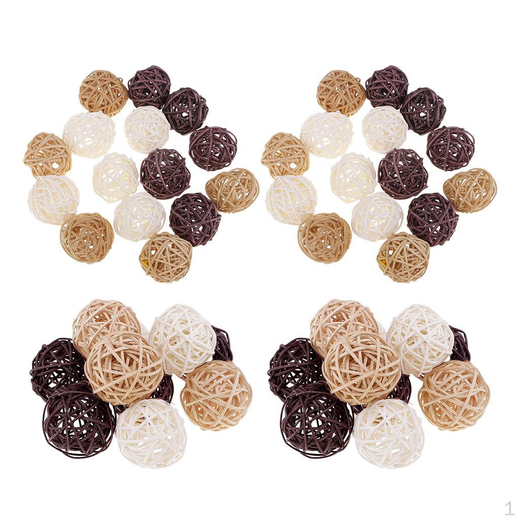 

Плетеные ротанговые шары Свадебная вечеринка Декоративные поделки 3/5 см