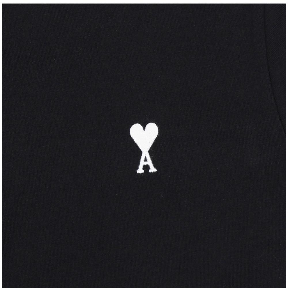 Ami Crop Women S T ShirT Small hearT Logo fTS347 724 045