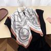 Chain temperament simulation silk printing silk scarf small square scarf high-end shawl sunscreen neck scarf headscarf female