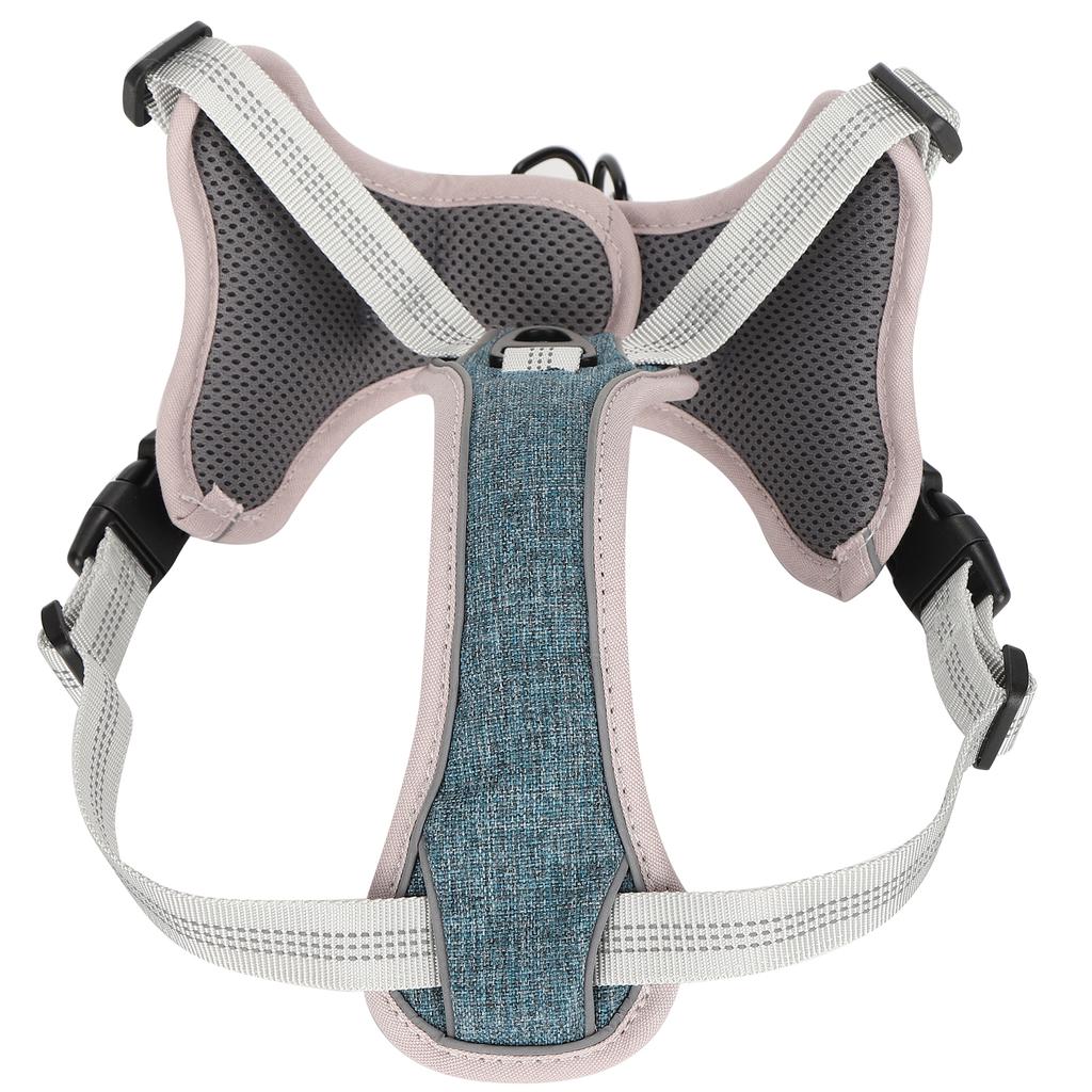 Outdoor Dog Vest Harness Pet Adjustable AntiLost Vest Harness for Large Medium Dog(Blue S)