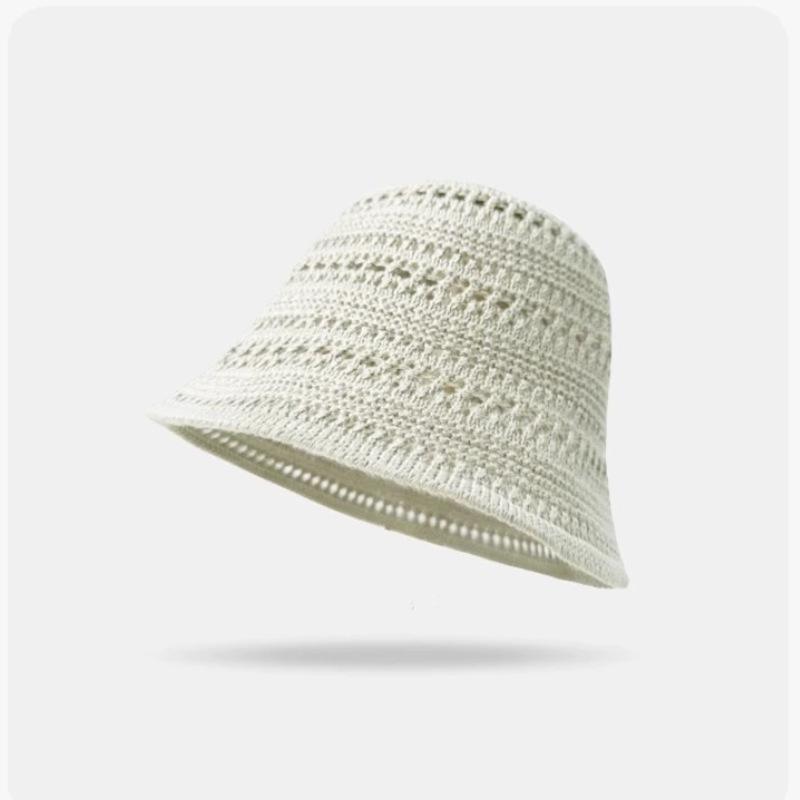 

Женская вязаная шляпа-ведро из соломы в японском стиле - Дышащая летняя шляпа от солнца