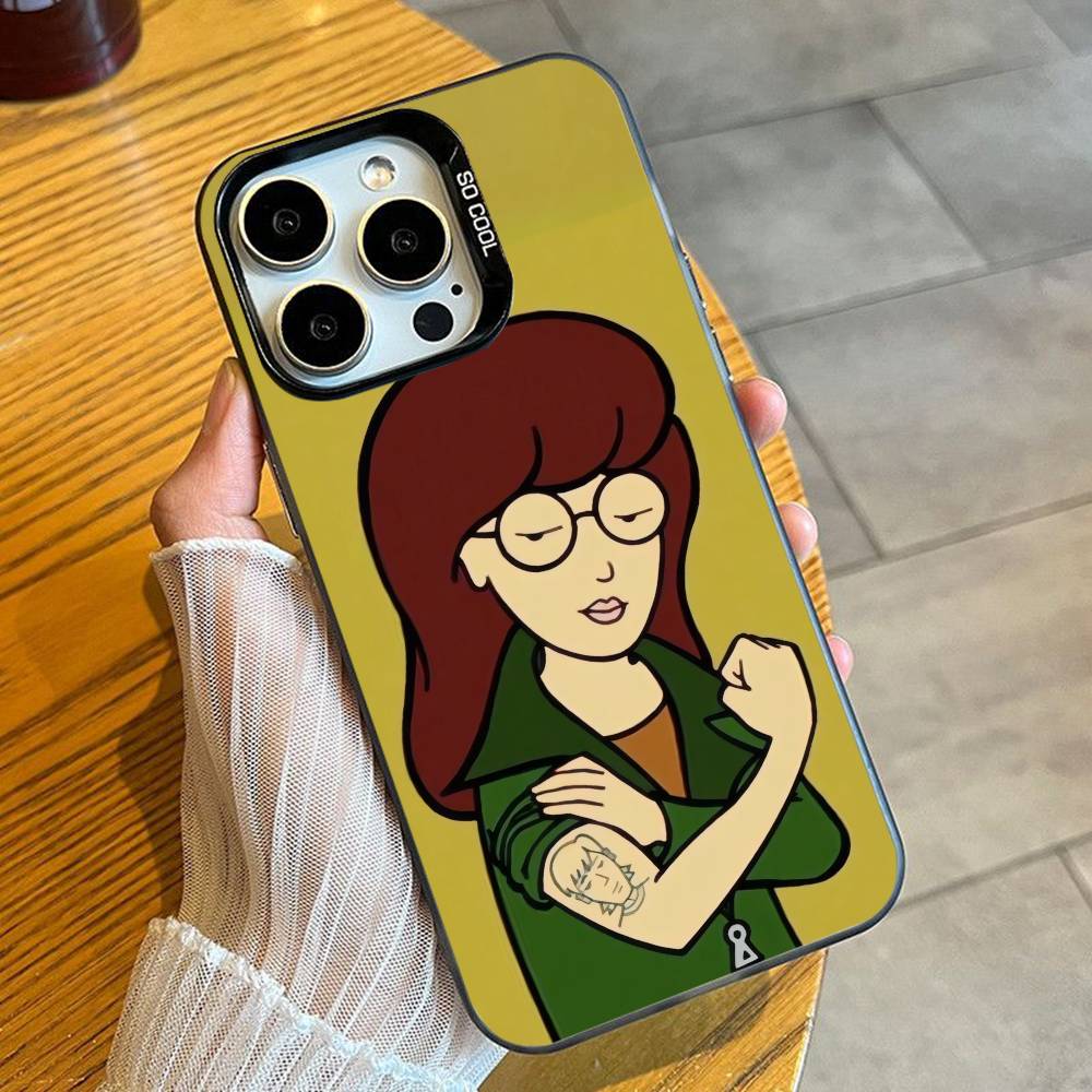 D-Diarrhea Cartoon D-DariaS Phone Case For iPhone 16 17 15 14 12 13 Pro Max Black Candy Matte Shockproof Cover