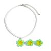 Accessories Cream Wind ins Summer Fashion Necklace Earrings Set Small Fresh Flower Dyed Necklace Accessories