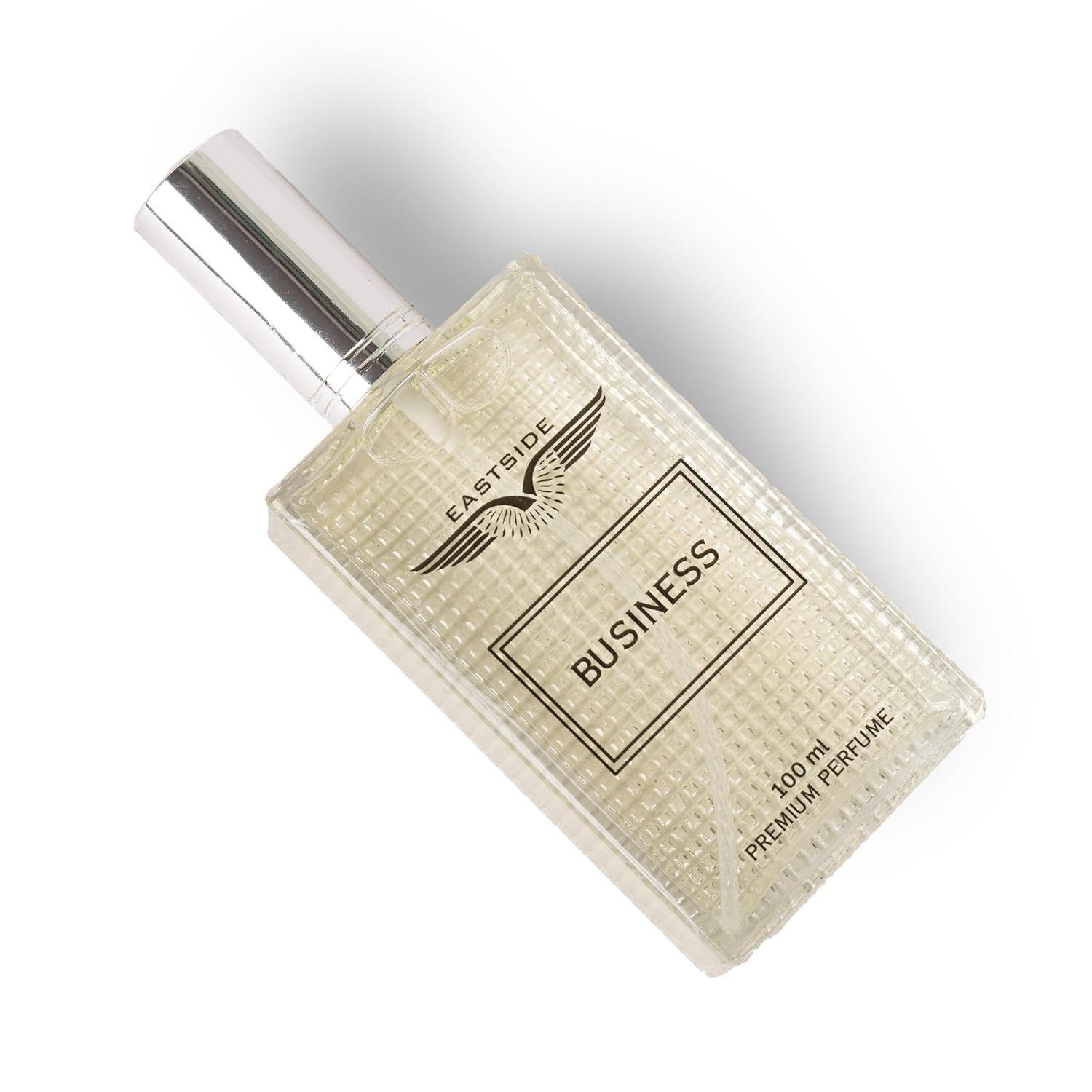 

EASTSIDE Business Perfume | 40% Concentration Extrait de Parfum | Long-Lasting Upto 24 Hrs on Clothes | Jasmine & White Musk Notes 100ml