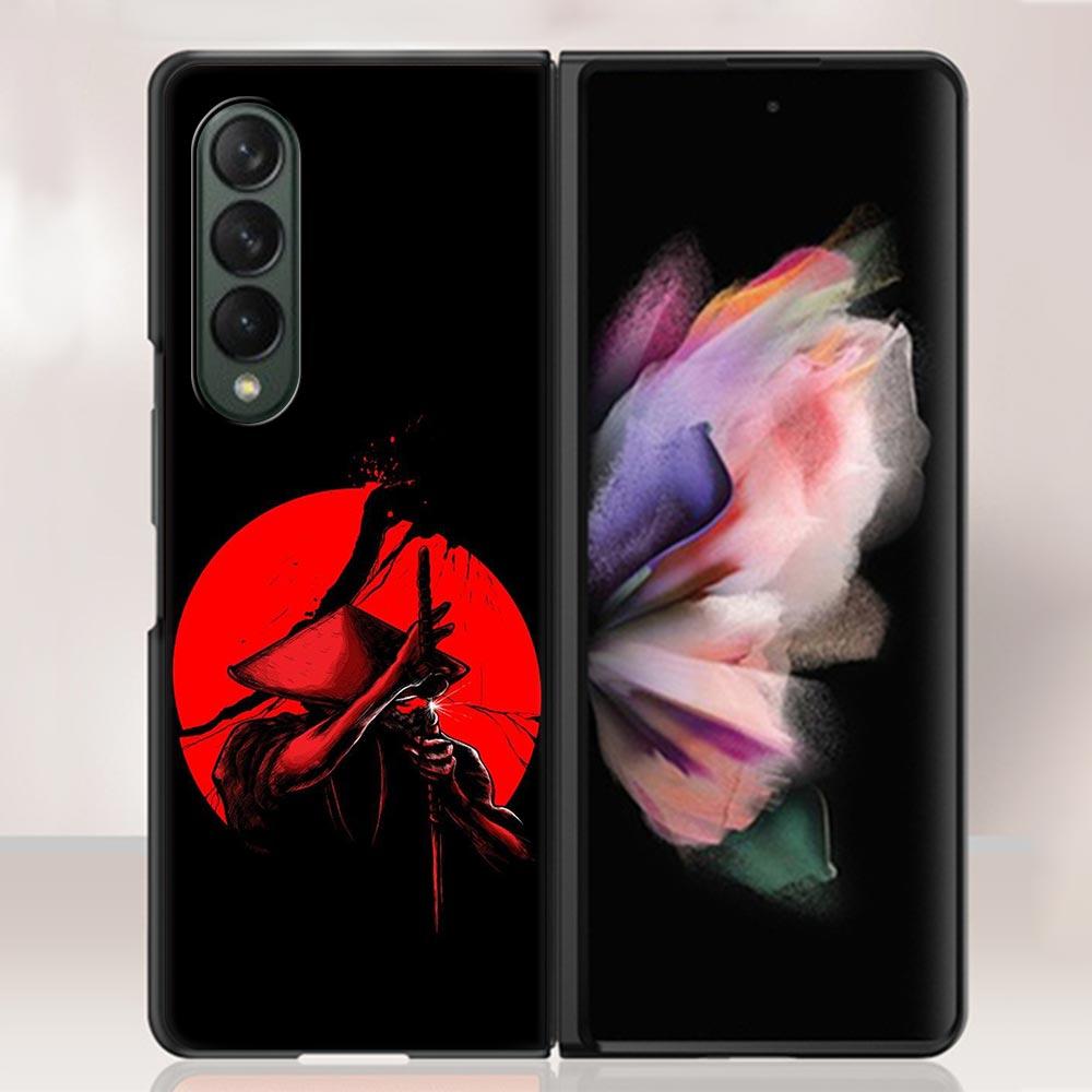 Zfold4 Art Japanese Samurai Case For Samsung Galaxy Z Fold3 5G Hard Slim Cover Ultra-thin For Galaxy Z Fold 3 Phone Shell