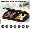 24 Cap Capacity Hat Storage Box Clear Window Cap Storage Case  Closet Storage