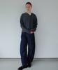 Gilyeong Denim Corduroy Barrel Pants_Navy