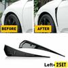 4pcs Glossy Universal Black Exterior Car Fender Side Vent Air Wing Trim Cover EV