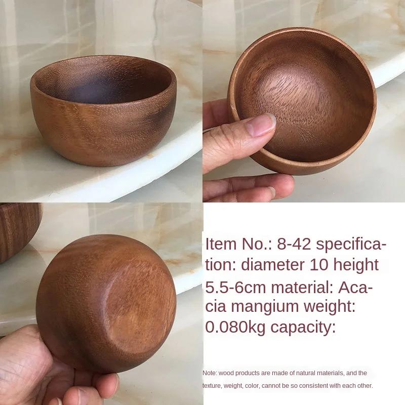 

Салатник из акации - Круглый и креативный дизайн, Изготовлен из цельного дерева, Идеален для сервировки