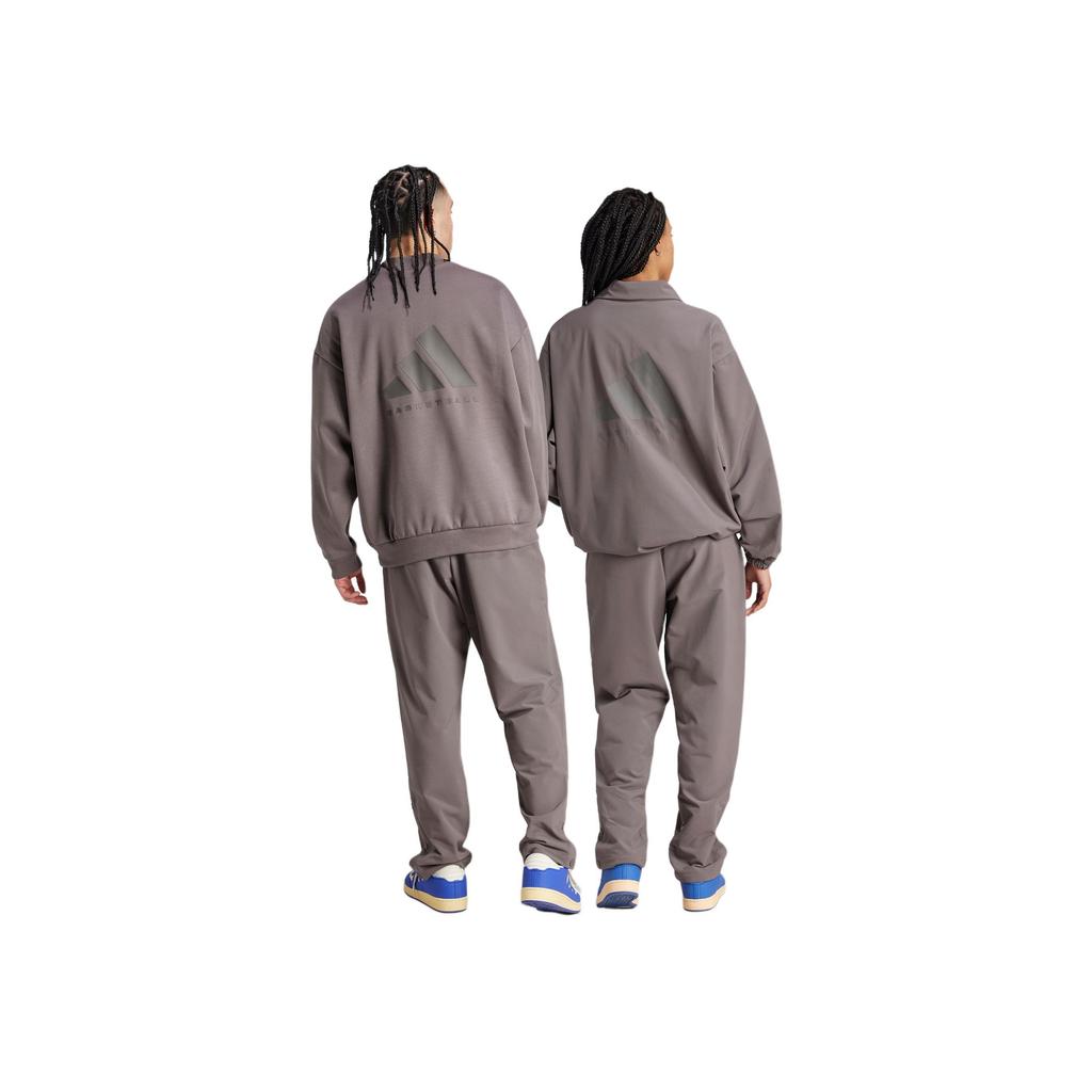 Adidas Colectia 2024 Capitolul 02 Pantaloni de trening din tricot cu șnur, uni, cu picioare drepte, Pantaloni unisex, gri cărbune IW1634