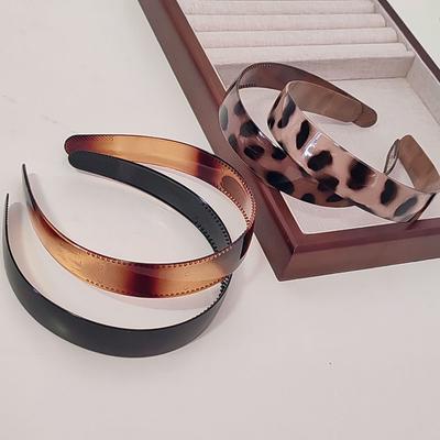 2 Stück 2,5 cm breite europäische und amerikanische Leopard-Haarbänder Stirnbänder für Frauen Mädchen Vintage Lünette zum Geschenk koreanische Haarschmuck