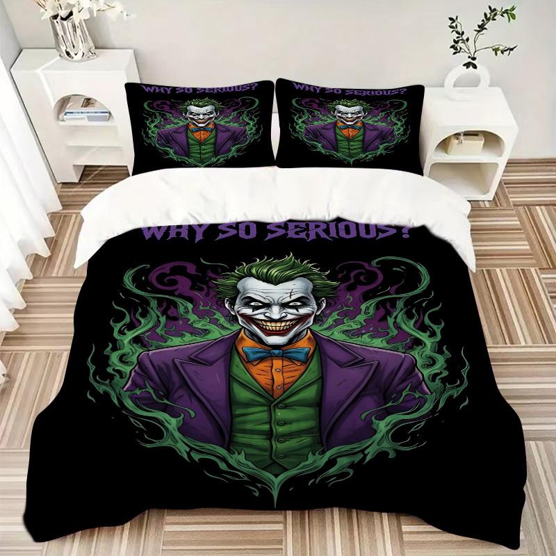 3pcs Joker, Why So Serious Duvet Cover Set (1 Duvet Cover + 2 Pillowcases, No Core) - Comfortable, And Breathable Bedroom Decoration Yy251104053