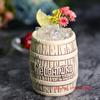 Hot White Lightning Wine Barrel TIKI Bar Ceramics Cocktail Glass Classic American Style Pina Colada Maitai Drinking Cup Beer Mug