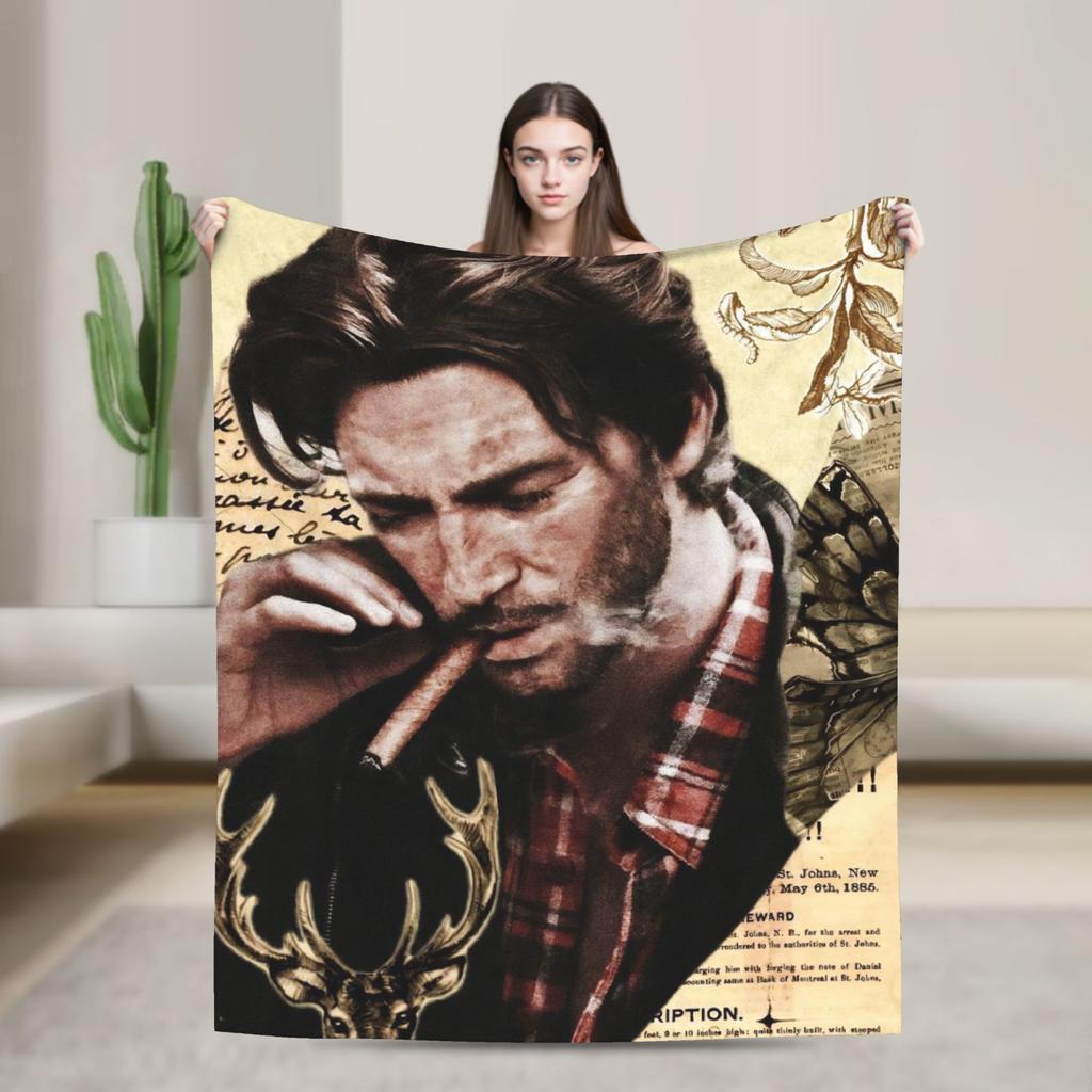 Arthur Morgan Red Dead Redemption Super Zacht Dekentje Esthetische Woondecoratie Flanellen Bedsprei Bank Bed Cover