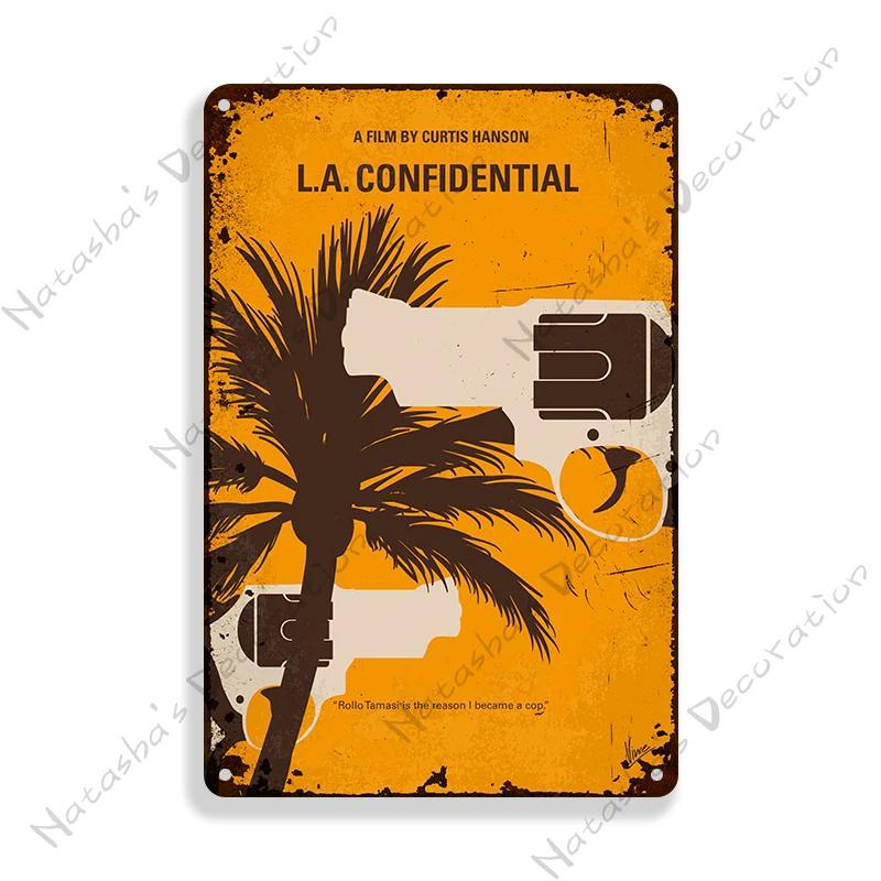 Classic Movie Sign L.A. Confidential Retro Meta Sign Rusty Metal Poster Home Bar Pub Decorative Sign Wall Decoration Wall Decor