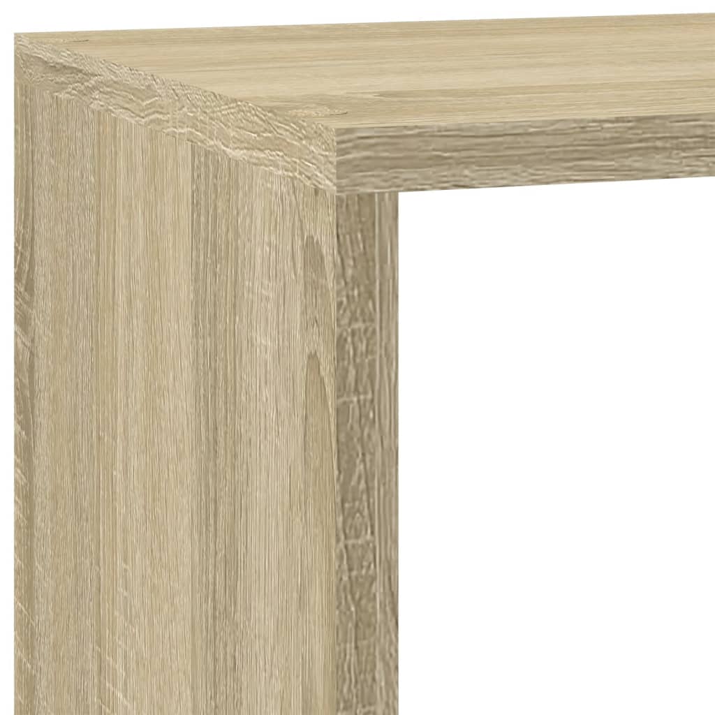Room Divider Bookshelf 3 Tier Sonoma Oak 137.5 x 29 x 103.5 cm