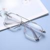 NEW Double Bridge Square Anti-blue Light Glasses Women Men Vintage Transparent Computer Glasses Oversize Frame Eyeglasses