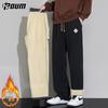 POUM Men's Lamb Fleece Lined American Style Straight-Leg Winter Casual Pants