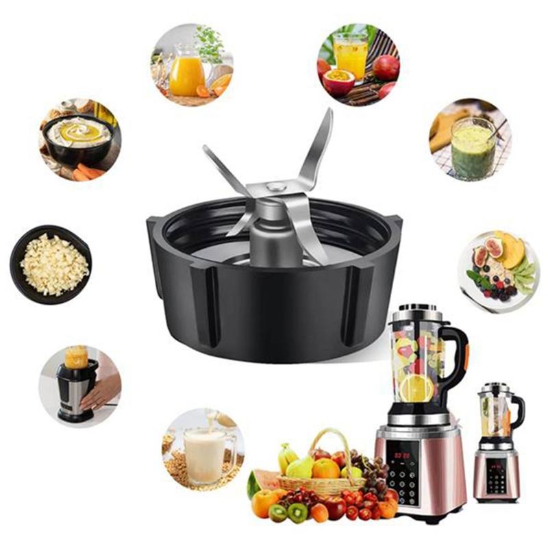 Stainless Steel Blender 4 Point Blade with Gasket&Jar Base Small Appliance Part