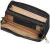 Hamnett Domestic Tanned Leather Hand Scratch Pattern Round Zipper Bundle Black [Catherine London] SCRUB" (vegetable Tanned) 490-50603