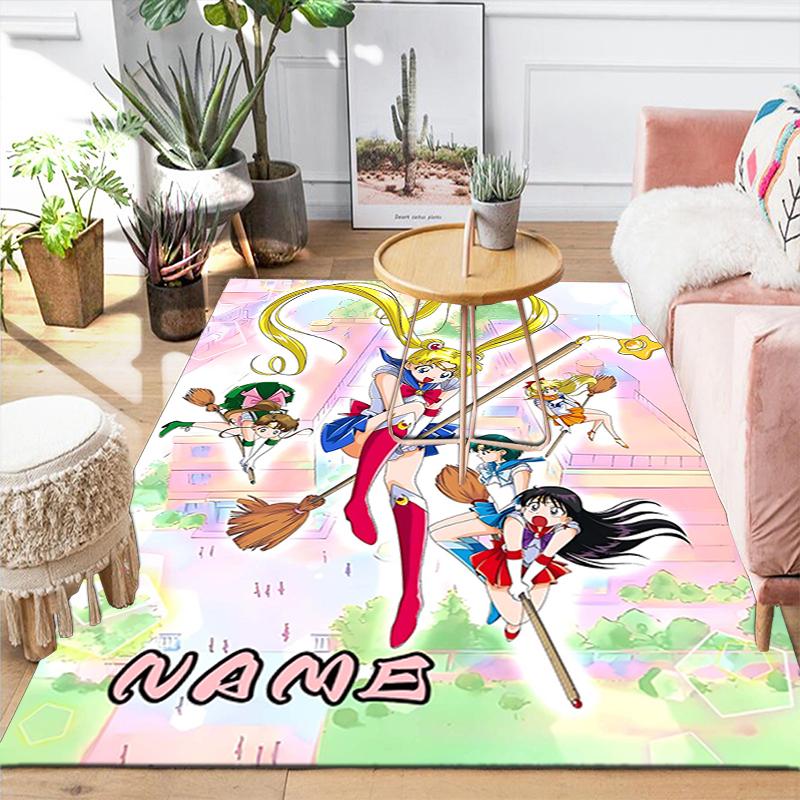 Custom 1Pc Super Sailor Moon Adventure Rug Office Carpet Indoor Outdoor Entrance Doormat Nonslip Soft And Comfortable Living Room D2915251