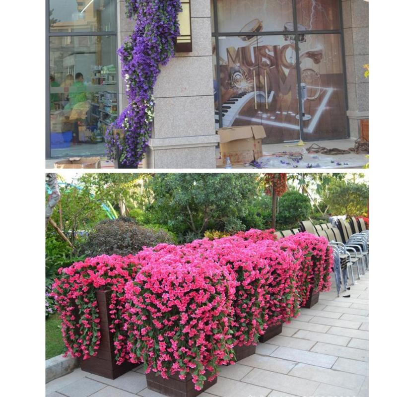 Realistic Silk Plastic Violets Wall Mounted Floral Display Maintenance Frees Indoor Decorative Flower Accessory