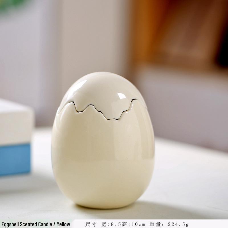 European Ceramic Egg-Shaped Scented Candle Holder: Birthday, Wedding Decoration, Creative Ornament