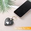 Mini Pet Hair Memorial Keychain PU Leather Cat Paw Keychain Cat Dog Hair Bag  For Pet Owner