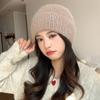 Solid Color Knitted Hat Autumn and Winter Hat Women's Ear Protector Warm Cold Hat Knitted Wool Hat