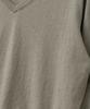 ANOTHER OFFICE WOMEN W. Peachskin V-Neck Pullover (Warm Gray)