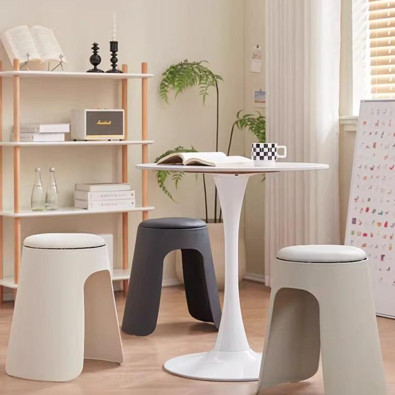 Modern Home Plastic Dining Chair Commercial Thickened Plastic Stool Soft Seat Restaurant Simple Chair