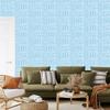 Polynesian Geometric Pattern Azure Wallpaper 50x1000