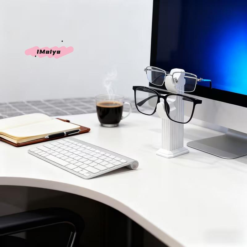 M-Minimalist Roman Column Glasses Holder Roman Column Ornament Glasses Desktop Organizer Home And Office Desk Decorative Gift