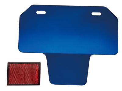 Cf Posh 203046 Mountain License Plate Holder for 50-125cc with Reflector Blue