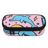 Pen Case High Capacity Strong Polyester Fabric Smooth Zipper with Main Pocket Mesh Layer and Removable Pen Divider for Students