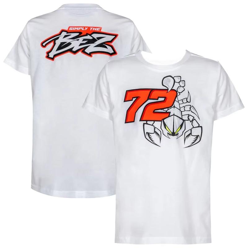 

Летняя футболка Moto Marco Bezzecchi Унисекс Повседневная Уличная Спортивная Быстросохнущая Дышащая Футболка Взрослая Детская Мужская Женская Модная Футболка L