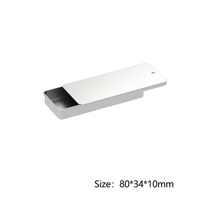 Mini Iron Box Slide Cover Storage Box Wedding Jewelry Pill Case Portable Tin Box