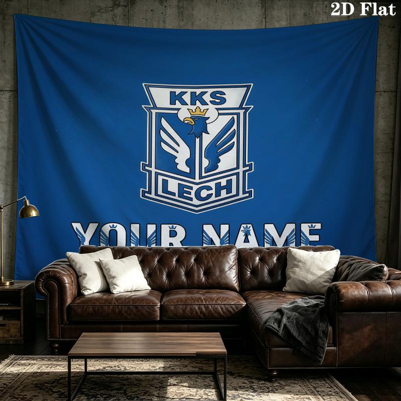 Custom Name Lech Poznan Printed Tapestry – Wall Hanging for Bedrooms, Dorms, and Home Decor