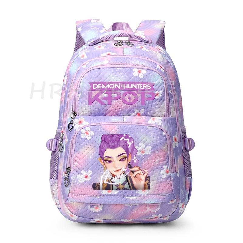 K-pop Backpack Teens Girls Capacity Schoolbag Flowers Printe Laptop School Backpack Travel Rucksack YK2 Mochila