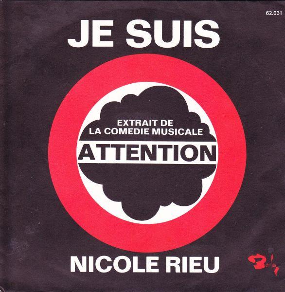 

7inch Record NICOLE RIEU - Je Suis 62031 Barclay 1974 France Pop Used
