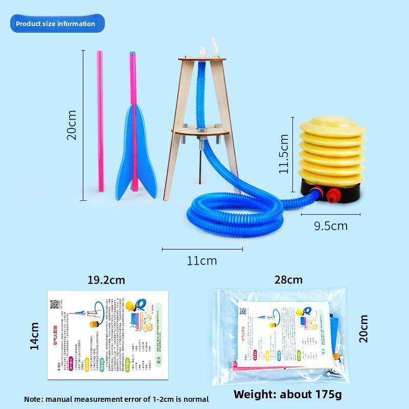 Self Made Air Rocket Launcher Experimental Material Set Children Puzzle Toy For Kids Diy Physics Educational Toy Classroom Activity