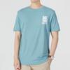 Timberland Logo Plant Print Round Neck American Vintage Dopamine Short Sleeve T-Shirt Men Tops Sky-Blue A62HD-G99