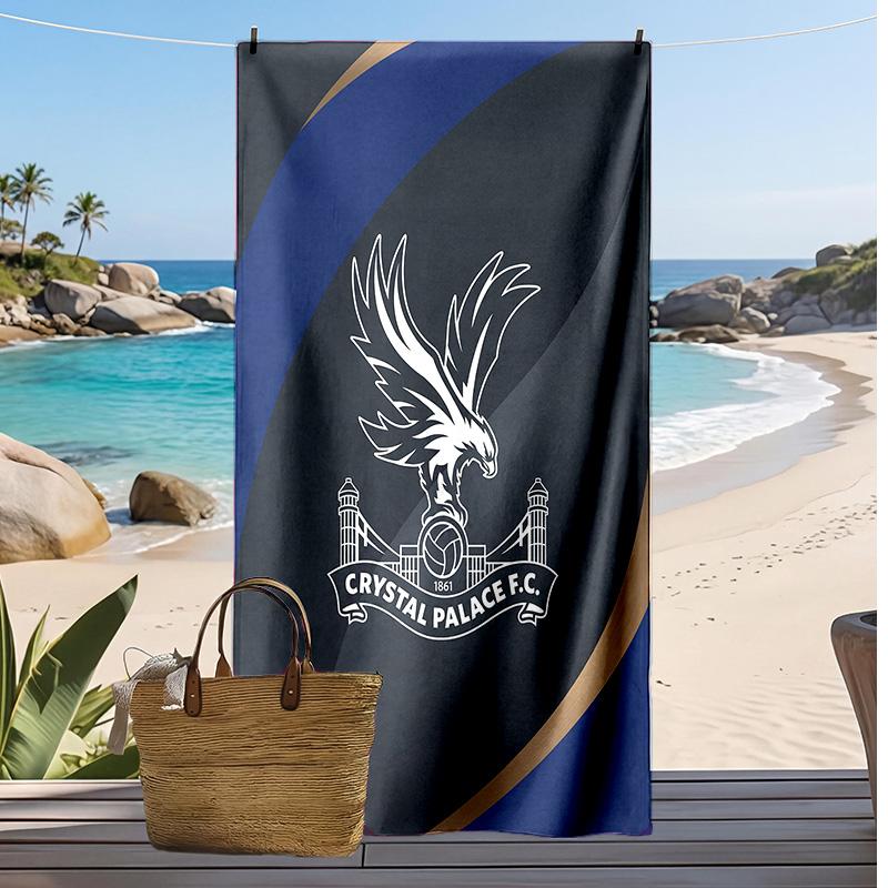 Toalla de Playa con Estampado de Fútbol del Crystal Palace, Toalla Grande Suave de Secado Rápido para Playa, Camping, Natación