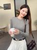 Women's Long Sleeve Slim Fit Red T-Shirt - Stylish Spring/Autumn Base Layer 2025