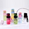 Water bottleP Macaron gradual change silicone plastic water cup men and women outdoor sports kettle matte bounce cover cup