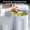 Auto Rubbish Bin LED Light Trash Holding One Button Switch Durable Space Saving Auto Rubbish Bin Kitchen Supply