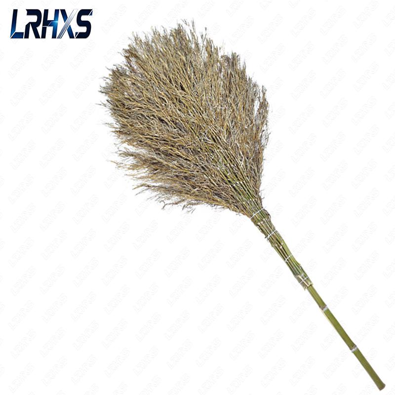 LRHXS Heavy-Duty Outdoor Bamboo Broom for Sanitation and Road Cleaning
